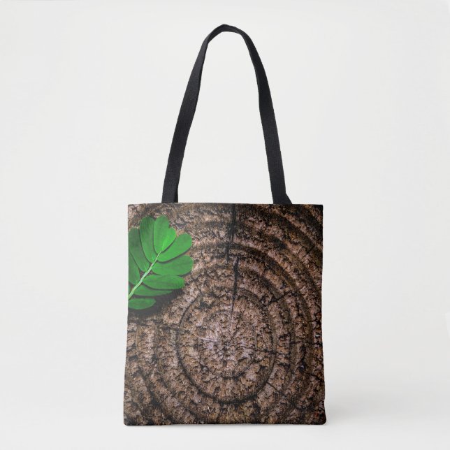 Abstraktes Laubbaumgestein grün Tasche (Vorderseite)