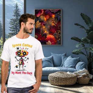 Abstraktes lebendiges Alien Grafik T-Shirt