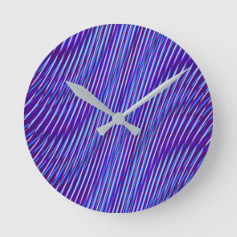 Abstraktes, lebendiges Moiré-Effektmuster Modernes Runde Wanduhr
