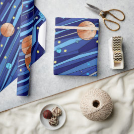 Abstraktes Lebendiges Weltraum-Geschenkpapier Geschenkpapier