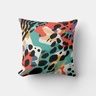 Abstraktes Leopard-Muster Kissen