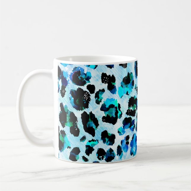 Abstraktes Leopardenmuster Kaffeetasse (Links)