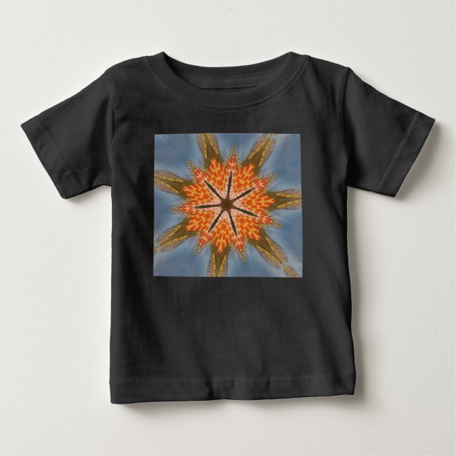 Abstraktes Leopardenmuster: Kaleidoskop-Effekt Baby T-shirt (Vorderseite)