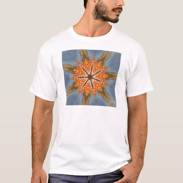 Abstraktes Leopardenmuster: Kaleidoskop-Effekt T-Shirt (Vorderseite)
