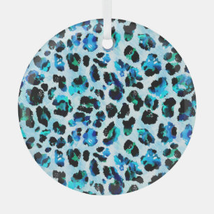 Abstraktes Leopardenmuster Ornament Aus Glas