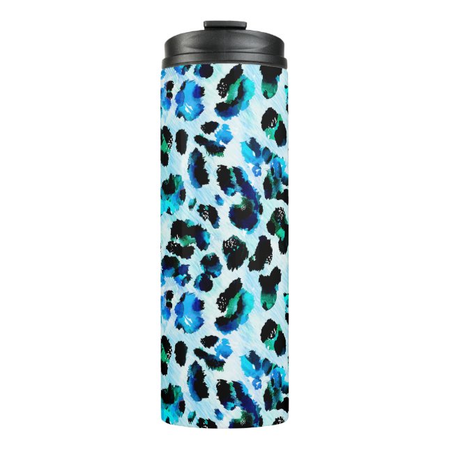 Abstraktes Leopardenmuster Thermosbecher (Vorderseite)