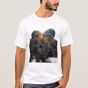 Abstraktes Leuchtendes Drahtgitter-Grafik-T-Shirt  T-Shirt
