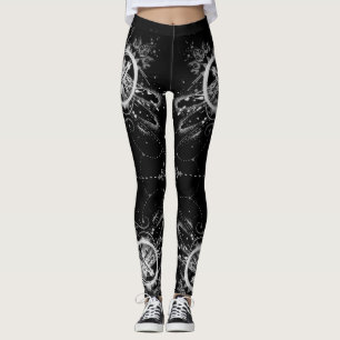 Abstraktes Libellen-Muster Leggings