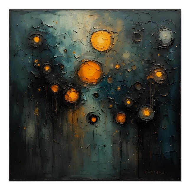 Abstraktes Licht im dunklen Ai-Kunstdesign Poster (Vorderseite)