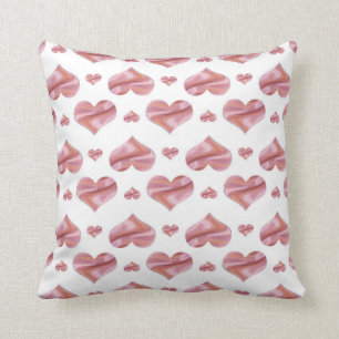 abstraktes Liebemuster des Valentines mit Herzen Kissen