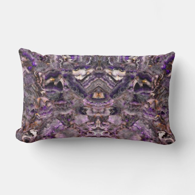 Abstraktes lila Amethyst Quartz, lila Granit Lendenkissen (Vorderseite)