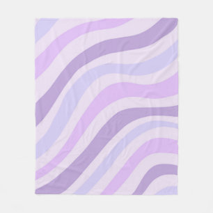 Abstraktes Lila blaues Groovy Stripe Liquid Muster Fleecedecke