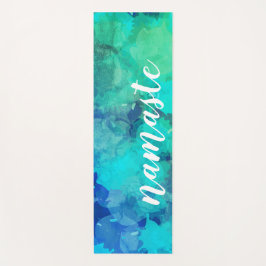 Abstraktes Lila Blue Alcohol Ink Personalisiert Yogamatte