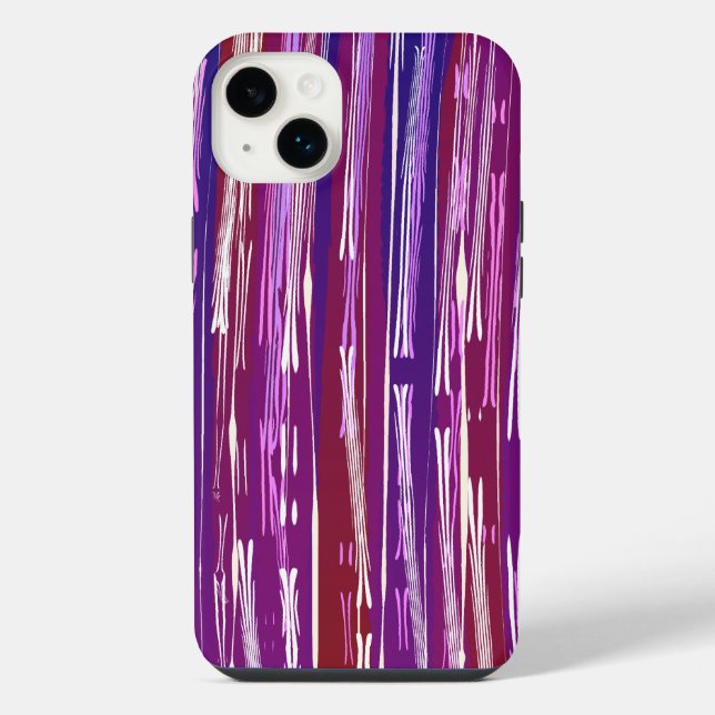Abstraktes lila iPhone 14 plus hülle (Rückseite)