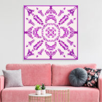 Abstraktes lila Orchideen-Blumen-Design-Muster-Kun