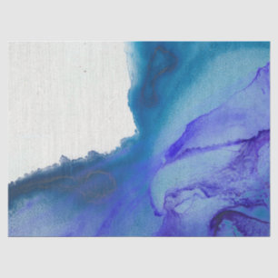Abstraktes Lila und blaues Wasser - Farbdekor Seidenpapier