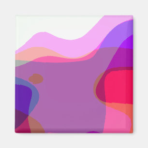 Abstraktes lila und rosa Artikel 109 Magnet
