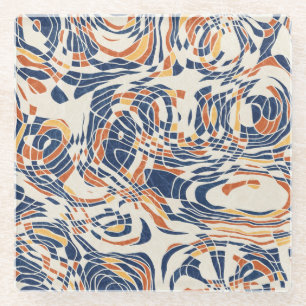 Abstraktes Line Geo, topographisch nahtlos Muster. Glasuntersetzer