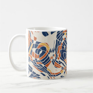 Abstraktes Line Geo, topographisch nahtlos Muster. Kaffeetasse