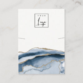 Abstraktes Logo-Display des Agate Navy Gold Neckla Visitenkarte