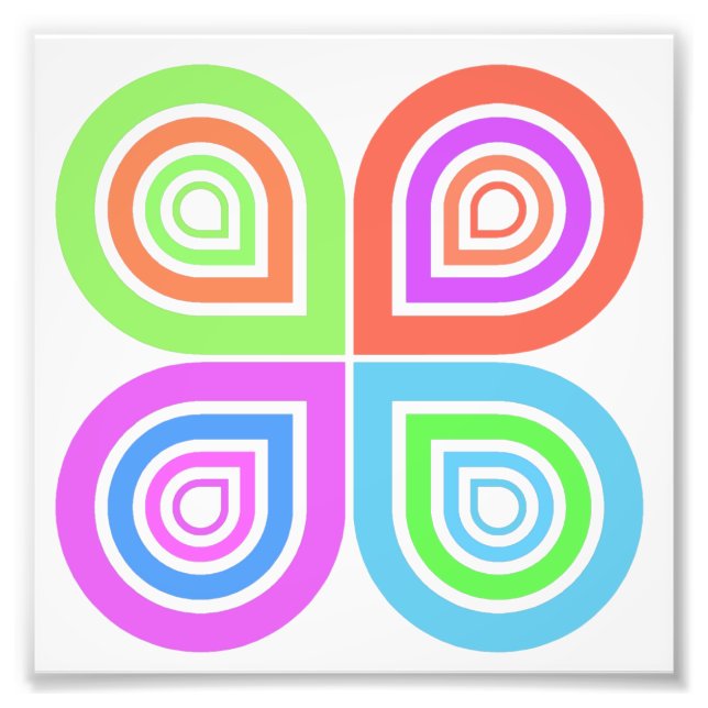 Abstraktes Logo Fotodruck (Vorne)