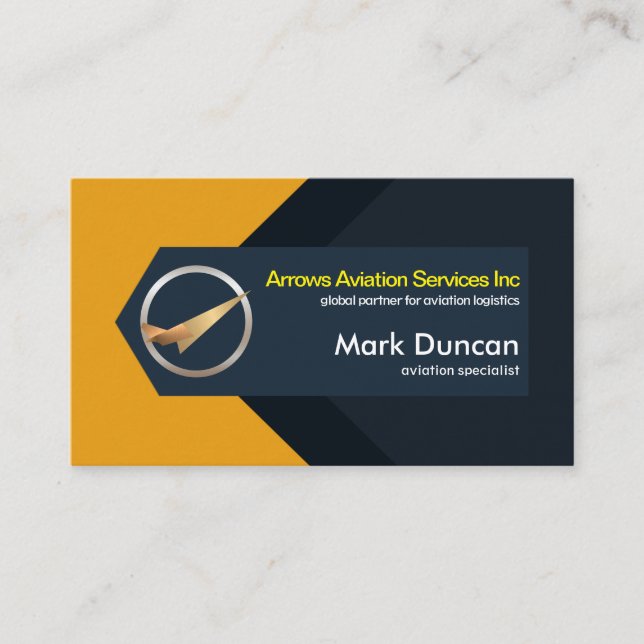 Abstraktes Luftfahrzeug-Logistikpilot Visitenkarte (Vorderseite)