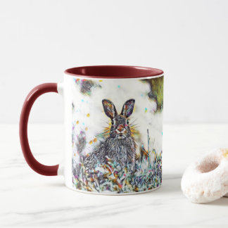Abstraktes Mädchen aus USA-Bunnies! Tasse