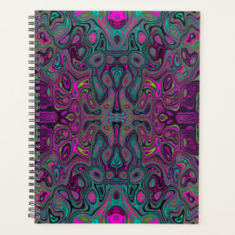 Abstraktes Magenta und Aquamarines Blaues Groovitm Planer