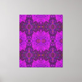 Abstraktes Magenta- und Schwarz-Groovy-Muster Leinwanddruck