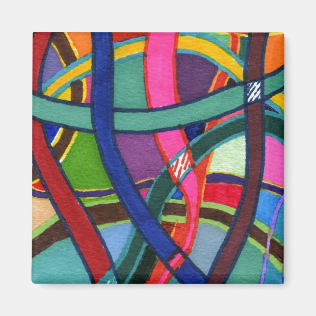 abstraktes Magnet "Tangled Weave" (Vorne)