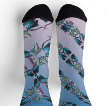 Abstraktes Malen auf Crew Socken