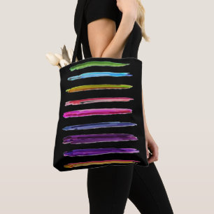 Abstraktes Malen farbiger Pinsel Schlaganfälle #2 Tasche
