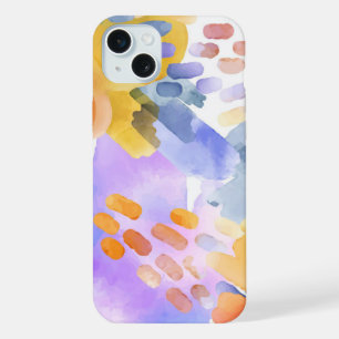 Abstraktes Malen süßes Aquarellmuster iPhone 15 Plus Hülle