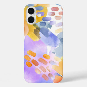 Abstraktes Malen süßes Aquarellmuster iPhone 16 Plus Hülle