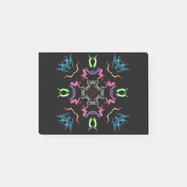 Abstraktes Mandala Digital Zeichnend Post-it Klebezettel (Vorderseite)