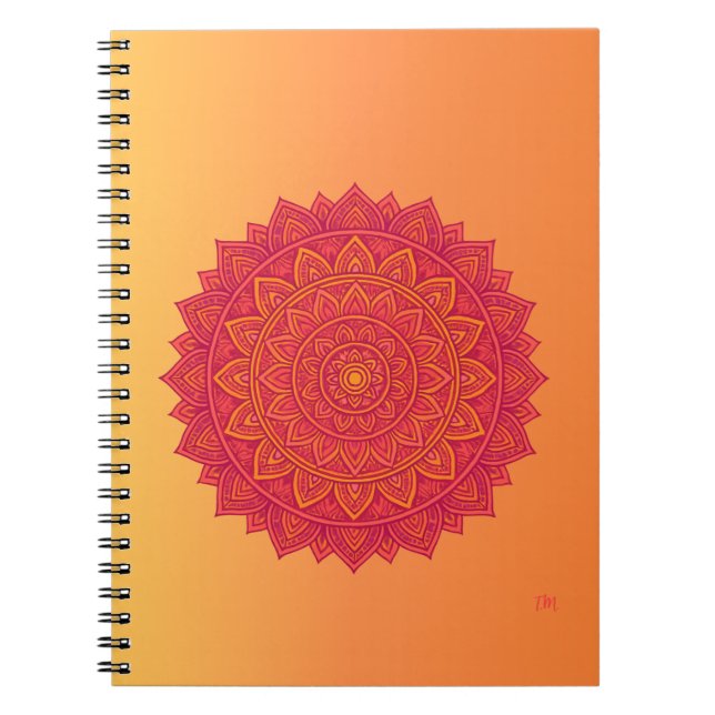 Abstraktes Mandala-Form-Notizbuch Notizblock (Vorderseite)