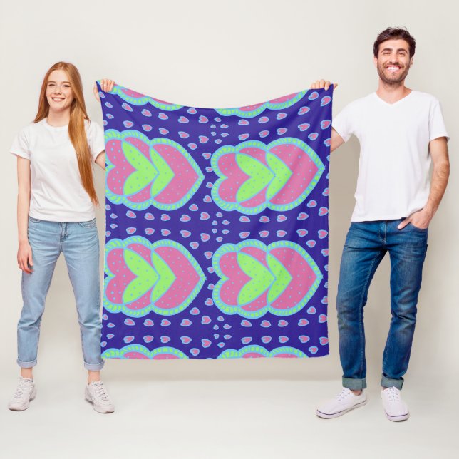 Abstraktes Mandala-Muster, rot Fleecedecke (Beispiel)