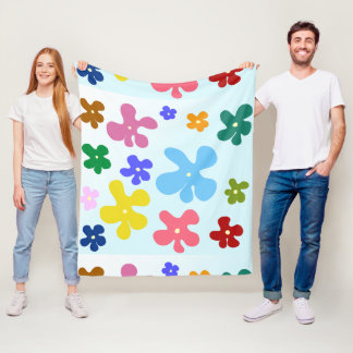 Abstraktes Mandala-Muster, rot Fleecedecke