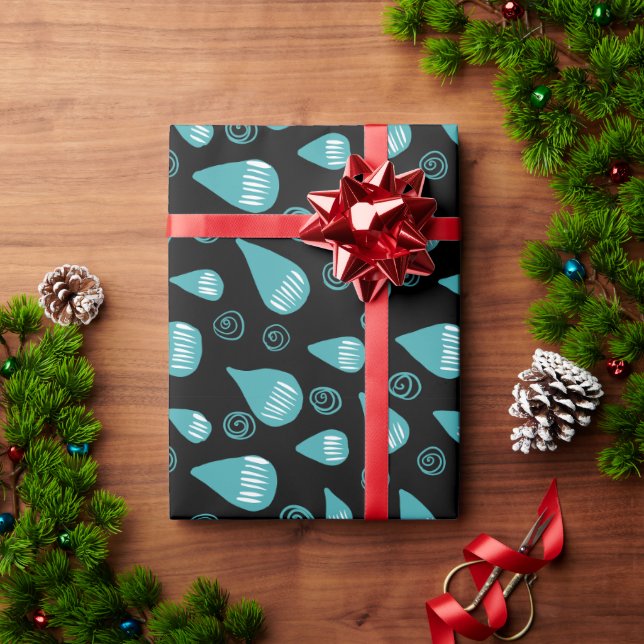 Abstraktes Mandala-Muster, rot Geschenkpapier (Feiertagsgeschenk)