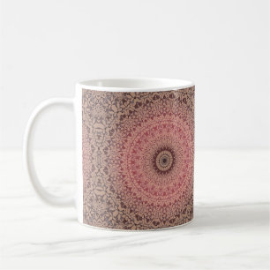 Abstraktes Mandala rund nahtloses Muster Kaleidosk Kaffeetasse