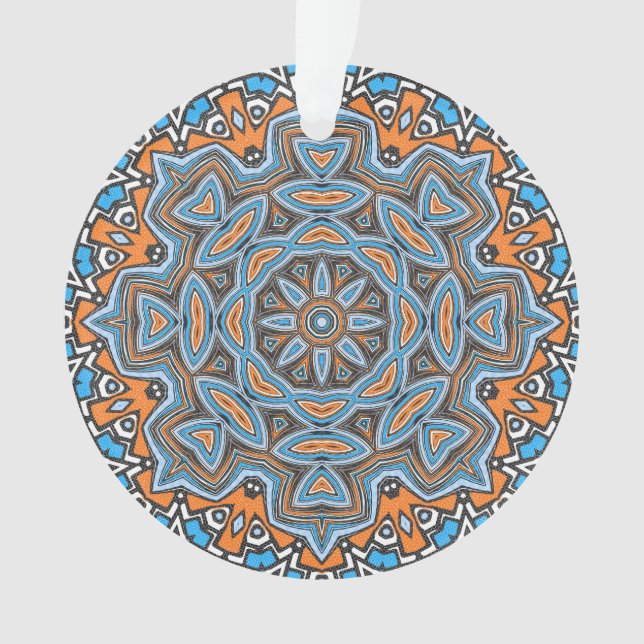 Abstraktes Mandala-Rundmuster Kaleidosco Ornament (Vorderseite)