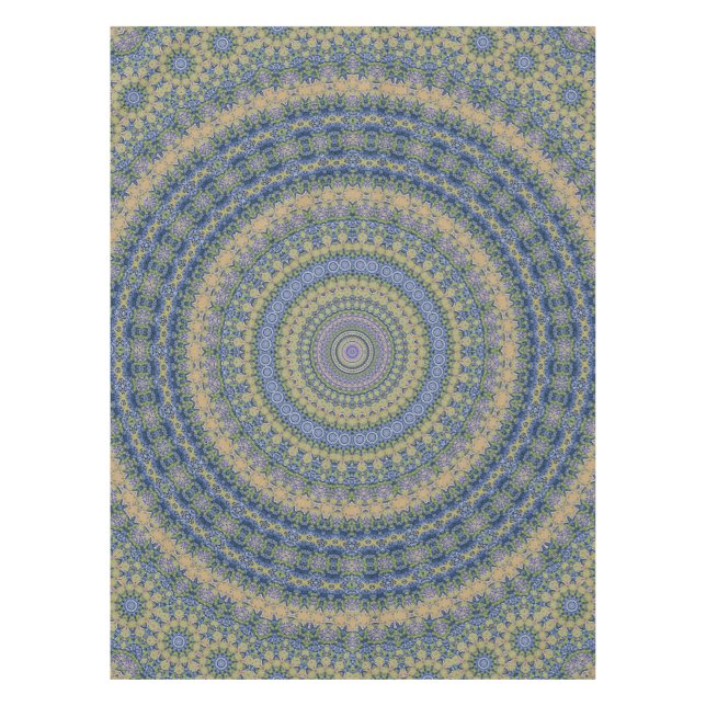 Abstraktes Mandala-Rundmuster Kaleidosco Tischdecke (Vorderseite)