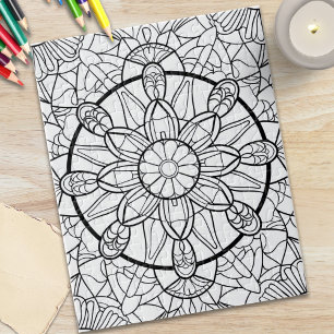 Abstraktes Mandala Spaß-Farbpuzzle
