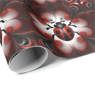 Abstraktes Marienkäfer-Kunst-Design, Geschenkpapier