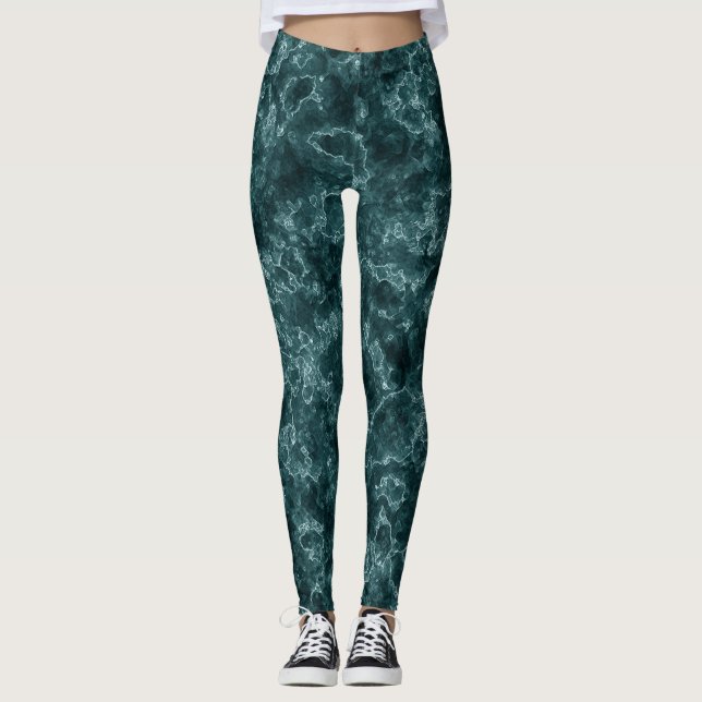 Abstraktes Marmormuster Leggings (Vorderseite)