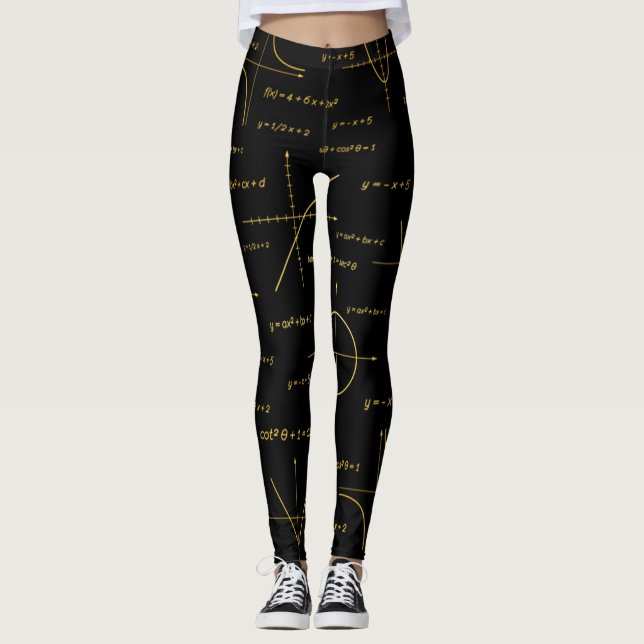Abstraktes Mathematikmuster Leggings (Vorderseite)