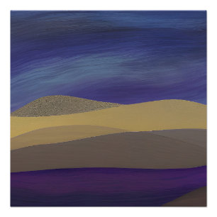 Abstraktes Meer Landschaft Gebrochene Dünen 15 Poster