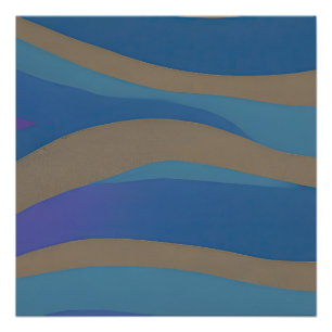 Abstraktes Meer Landschaft Gebrochene Wellen 12 Poster