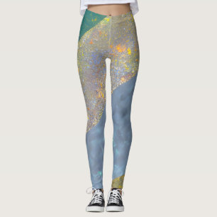Abstraktes Meer Landschaft Gebrochene Wellen 16 Leggings