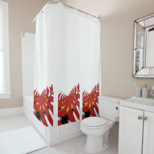 ABSTRAKTES MEERANEMON DUSCHVORHANG